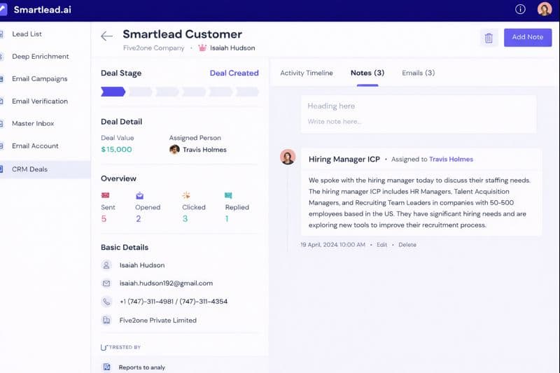 Outbound engine dashboard preview